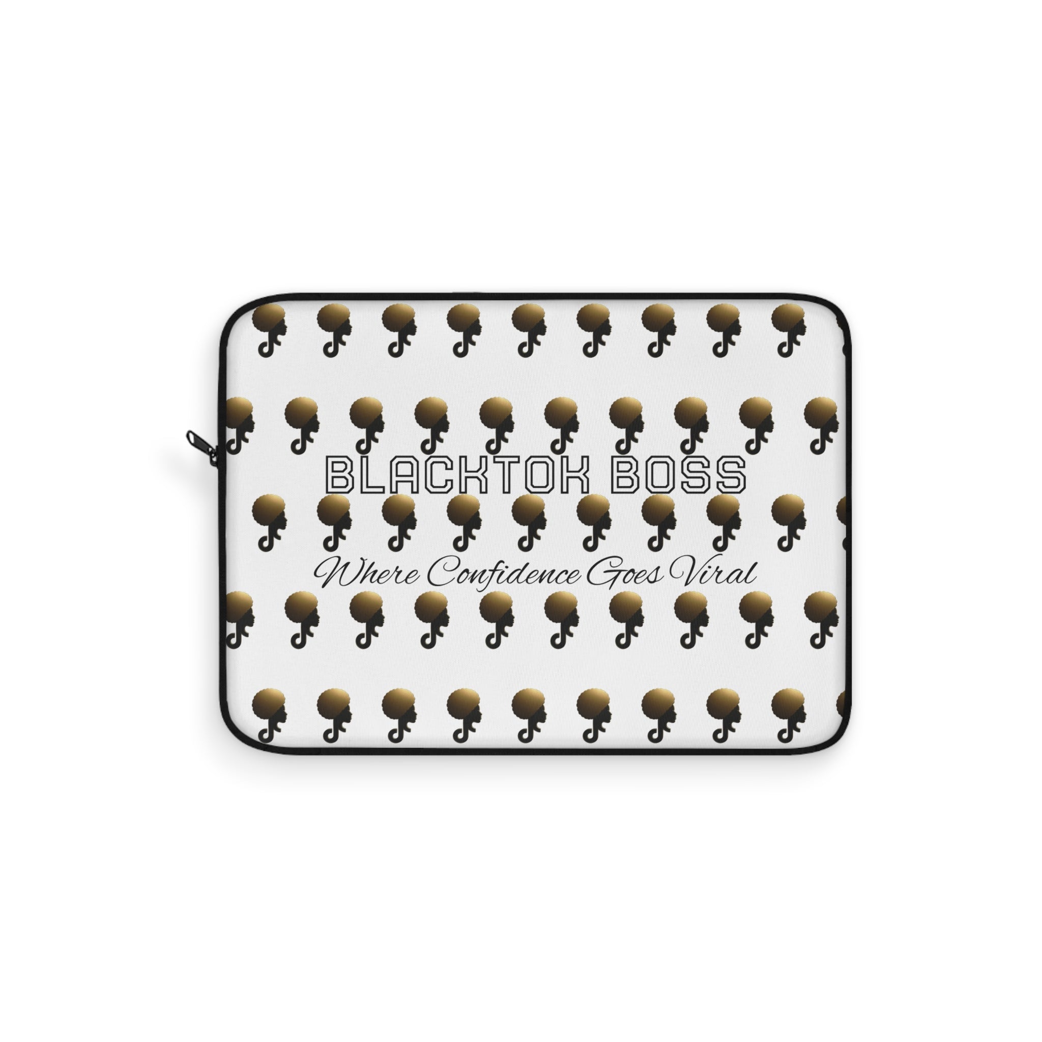 12" BlackTok Boss Laptop Sleeve (white)