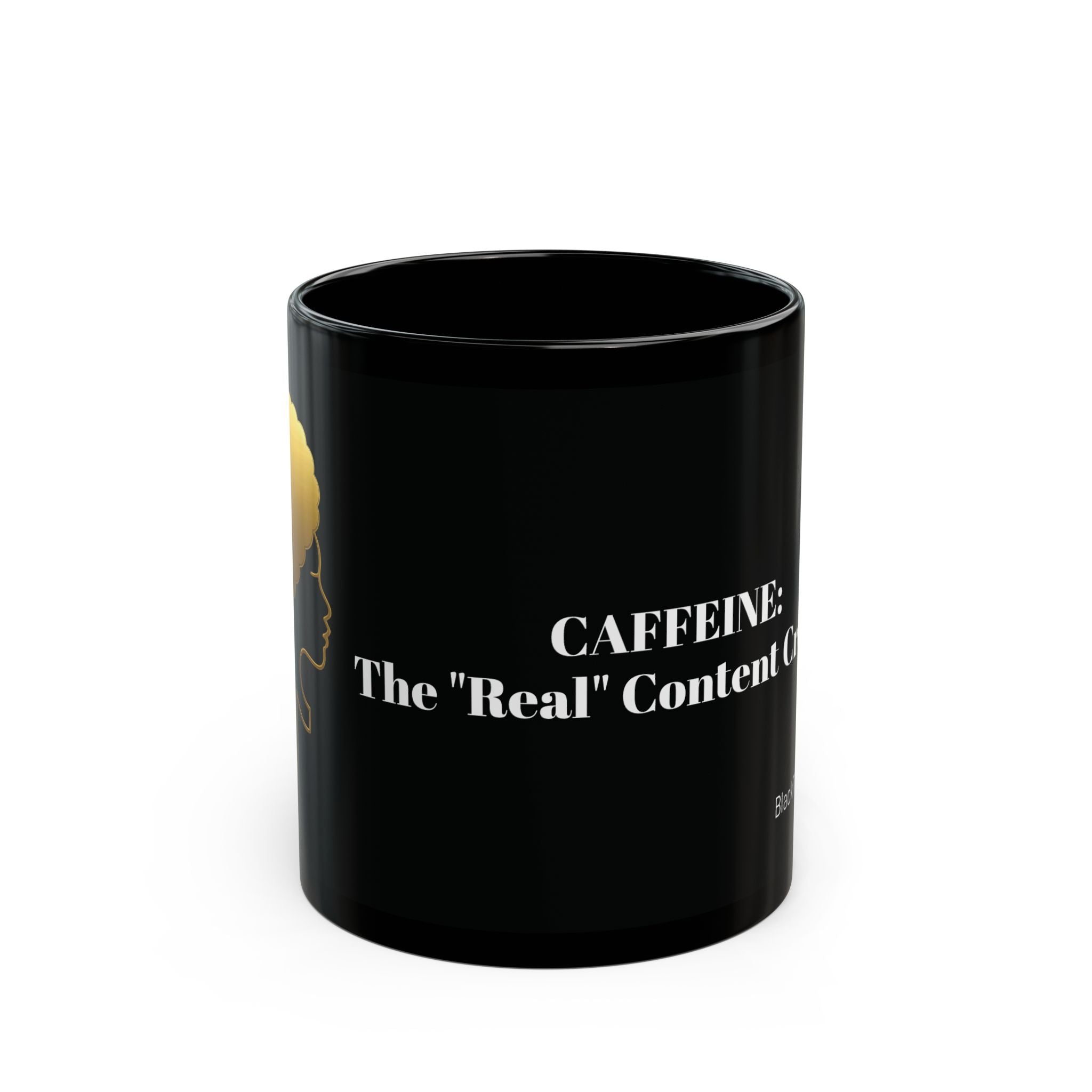 Caffeine: The 'Real' Content Creator 11 oz. Mug (black)