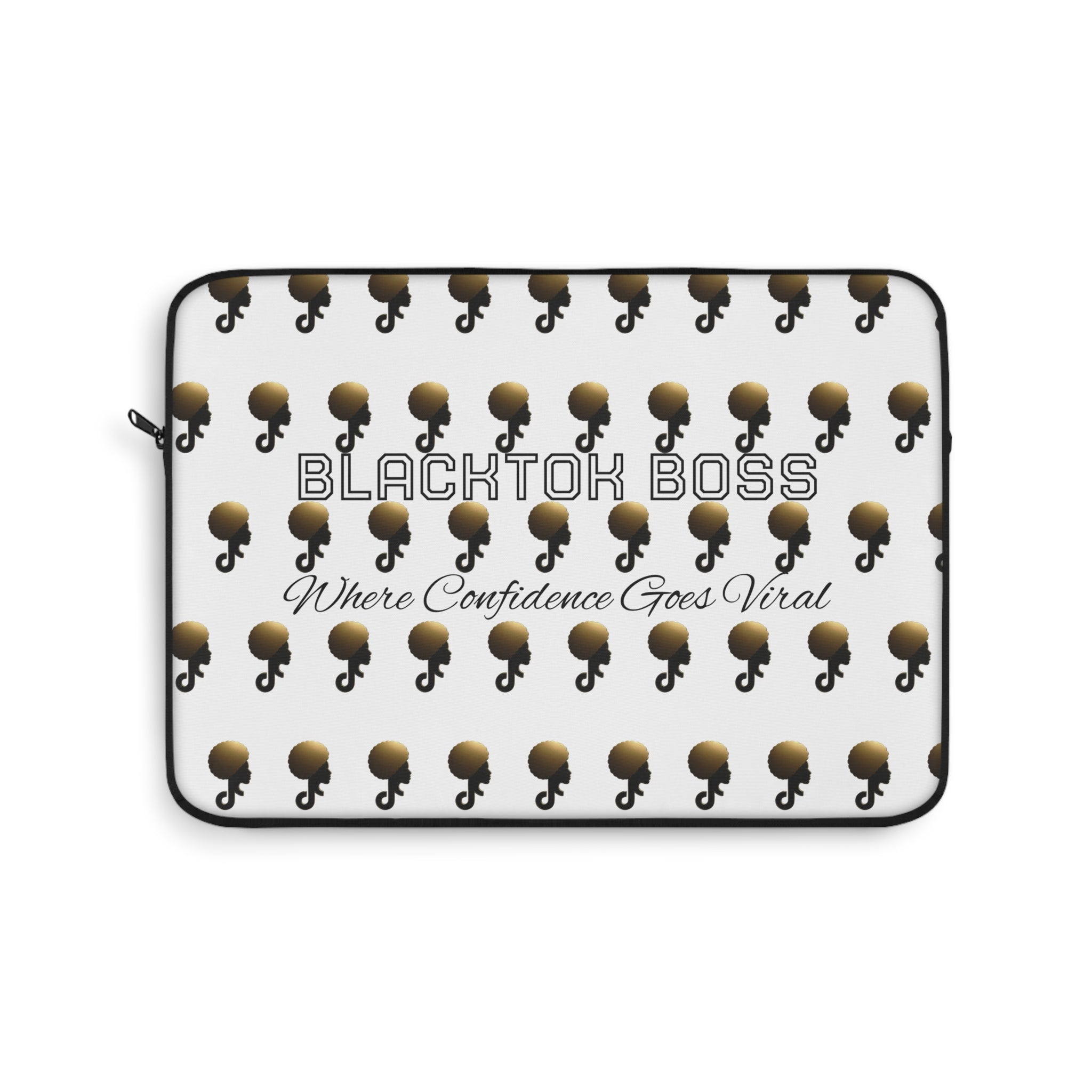 13" BlackTok Boss Laptop Sleeve (white)